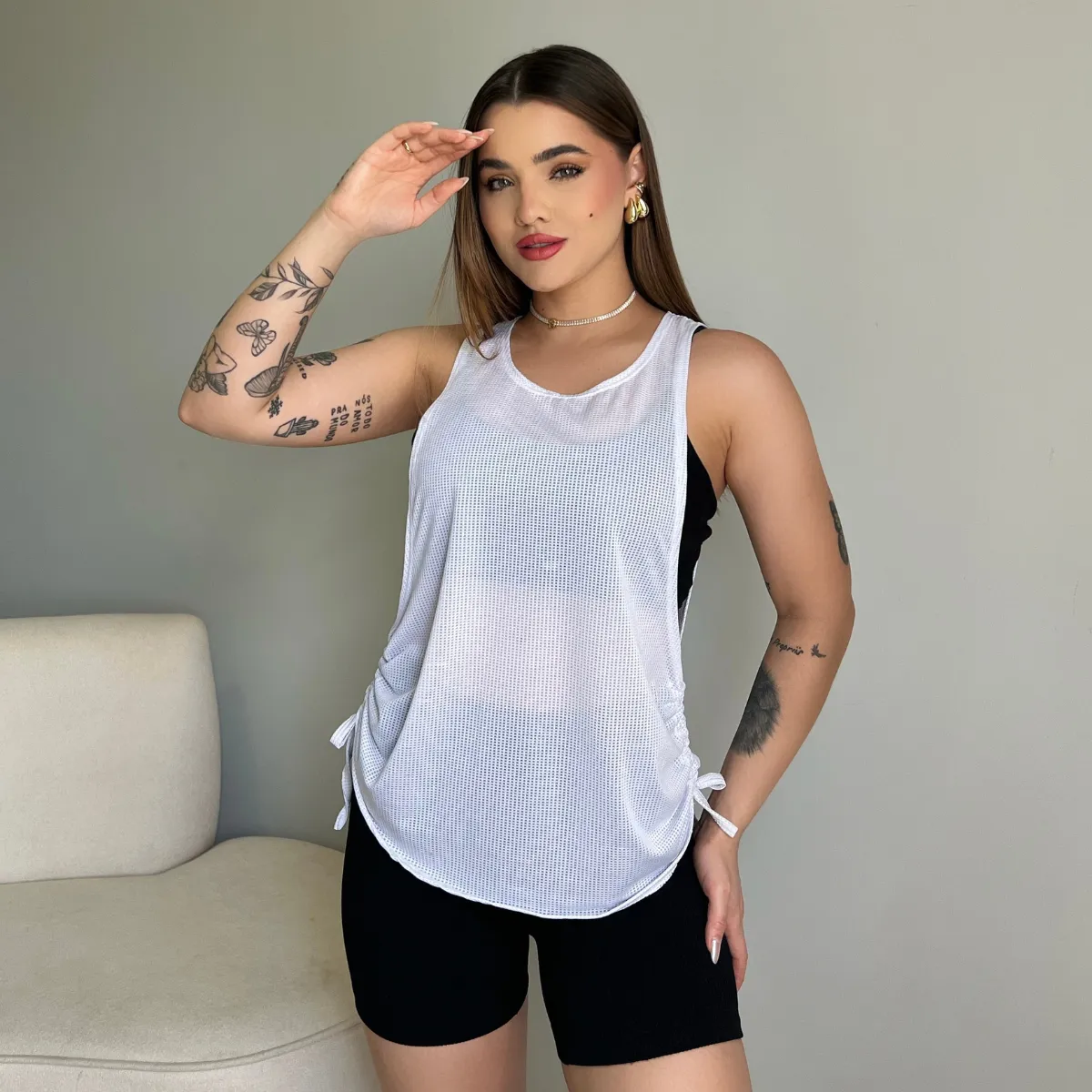 regata fitness cavada blusa feminina dry fit treino academia