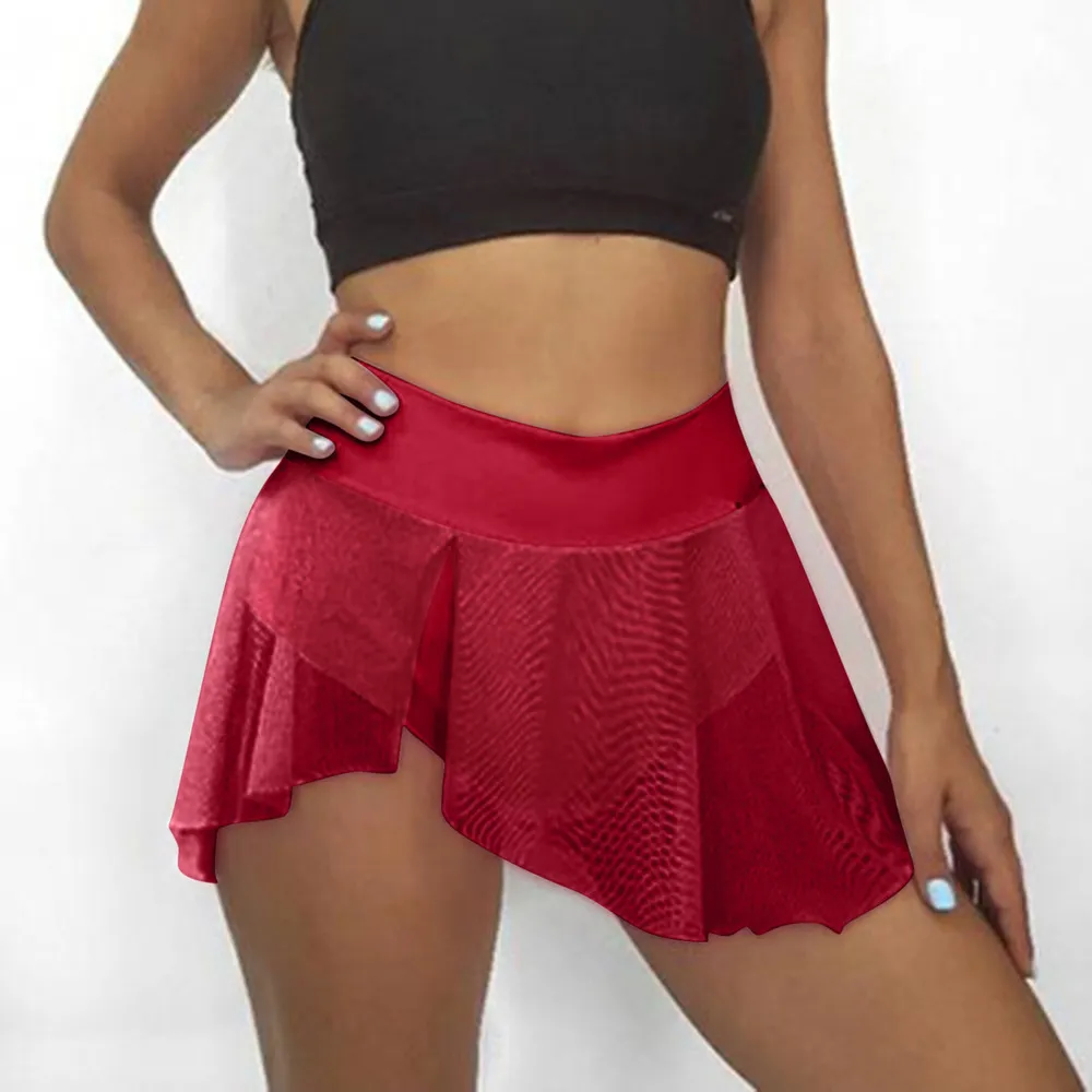 ye shorts femininos sexy malha com babados, cintura alta e b