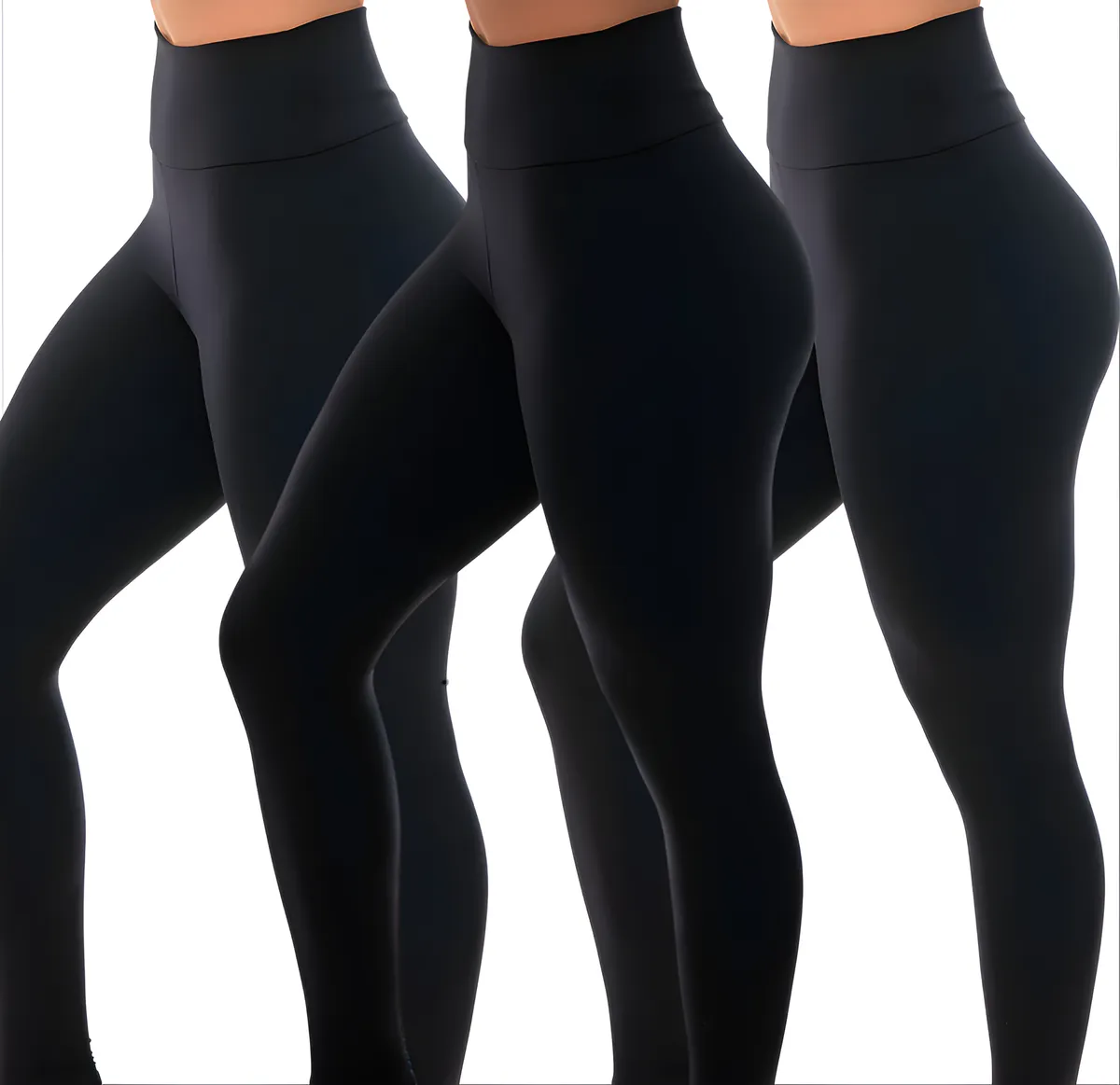 3 calça legging preta grossa dia a dia valor de atacado